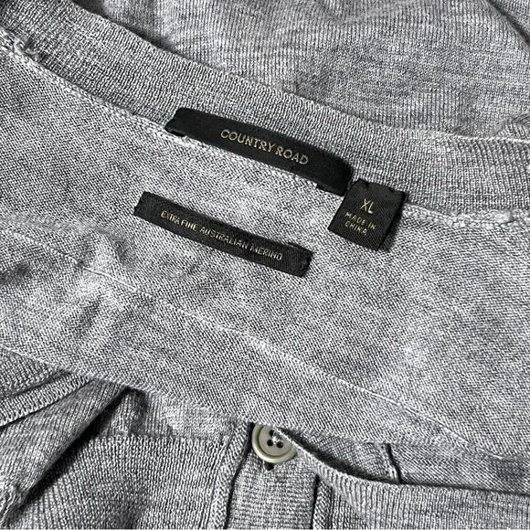 country Road 100% Australian Merino Fine Wool Button Cardigan Sweater - Picture 4 of 8